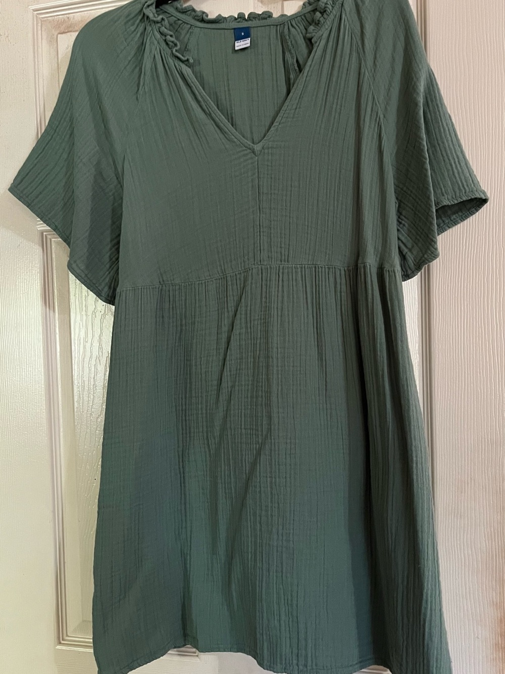 Old Navy Olive Green Gauze Baby Doll Dress